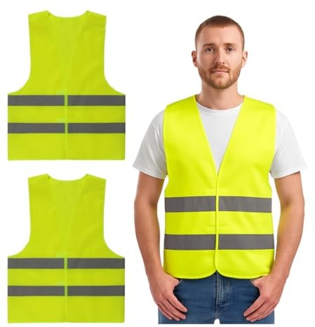 2 piezas Coche Chaleco seguridad para adultos, accesorios para coche, chalecos reflectantes seguridad 2025, chaleco seguridad para coche, chaleco asistencia, chaleco para vehículo