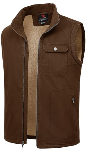 Rdruko Weste Herren Winter Fleeceweste Ärmellose Jacke | Baumwolle Winterweste,Thermo Fleece Vest,Wärme Sherpa Gefütterte,Freizeit,Arbeit,Reisen,Herbst
