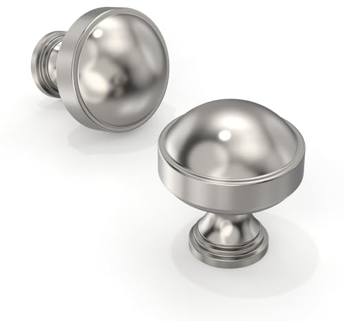 Talentedeco 10 Pack Brushed Satin Nickel Kitchen Cabinet Knobs 1.2 Inch(30mm) Cabinet Pulls Drawer Knobs