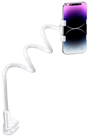 Geavonyg Morsetto Flessibile per Telefono da Letto con Braccio Piegabile 360 ​​Tubo Metallico Rotabile Aggiornamenti per Un Po Pinza A Guaccata Flessibile.