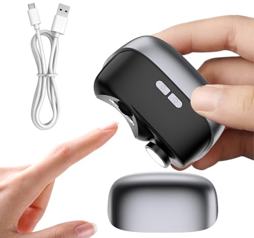 Automatic Nail Clippers – Electric Nail File, Finger Nails Clippers, Rechargeable 2 Speed Automatic Nails Trimmer with Led Light, Safe Fingernail and Toenail Grooming Tool for Babies, Kids, Adults