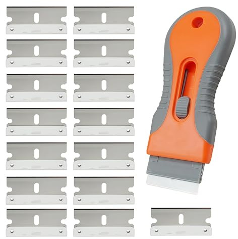 Scratch-Resistant Glass Cleaning Tool Set – 15 Replaceable Non-Scratch Tools for Easy and Efficient Stain, Label, and Residue Removal at Home, in the Kitchen, and in Vehicles