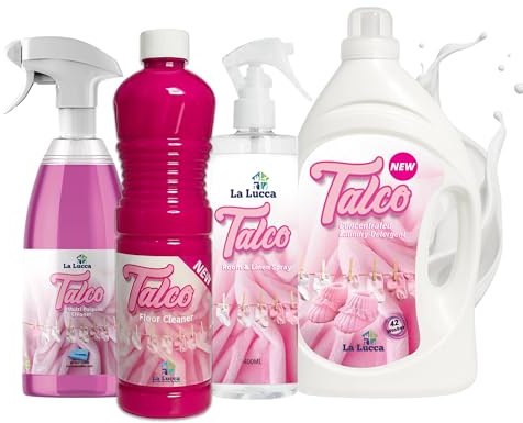 LaLucca Talco Home Cleaning Bundle | Detergent, Room Spray, Floor Cleaner & Surface Cleaner Bundle | Spanish Cleaning Products