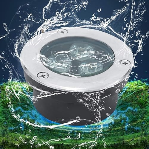 GUODDM Éclairage LED Submersible pour Bassin (3 W) - Projecteur LED pour Fontaine, Luminaire LED Encastrable Étanche IP68 pour Piscine, Spot D'extérieur en Acier Inoxydable 304(Yellow,24V)