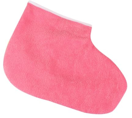 Calzini per Terapia Paraffina, Copripiedi Rosso | 1 Paio, per Salone Professionale e Spa, Mantiene Calore della Cera, Favorisce L’assorbimento
