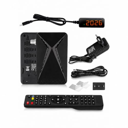 Bamof 26100 Mini satellitmottagare DVB-S2/ARD och ZDF SD av/digital mottagare Full HD 1080p (HDTV, USB)
