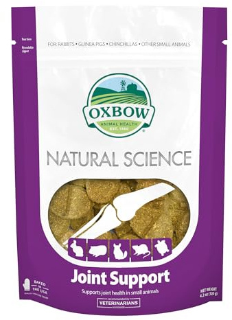 Oxbow Natural Science Joint Support for Small Animals | Healthy Cat Treats, Natural Feline Snacks, Protein Rich, Crunchy Biscuits, Indoor Cats, Kitten Rewards, Made in USA
