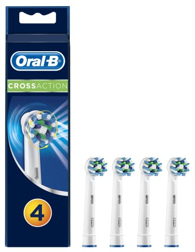Oral-B EB50/4 - Crossaction, Set de 4 Recambios para Cepillo de Dientes Eléctrico Recargable