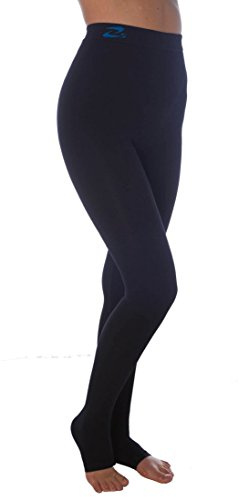 CzSalus Lange Strumpfhose, schlank machende Kompressions (Flache Textur K2 Leggings 25-30 mmHg) Unterstützung Lipödem-Lymphödem POTS