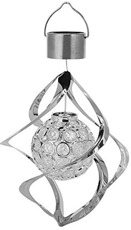 Demiawaking Solar-Windspiel LED Glocke Tubolarien, mehrfarbige LED-Leuchten für den Garten, Glocke, Vento zum Aufhängen, Lampe mit wechselnder Farbe Rotaterne Solare Garten