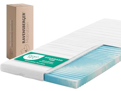 RAVENSBERGER Matratzen Gel Topper Gel-LUX 140x200x9 cm H2/3 mit Tencelbezug | Härtegrad H2/H3, mittel - 50-110 kg Höhe 9 cm ,Matratzenauflage aus Gelschaum mit hochwertigem Bezug, allergikerfreundlich