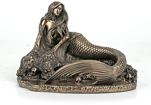 Veronese Design 21,6 cm Sirenen Lament von Anne Stokes Kaltgussharz, Bronze-Finish, Meerjungfrau-Statue, Heimdekoration