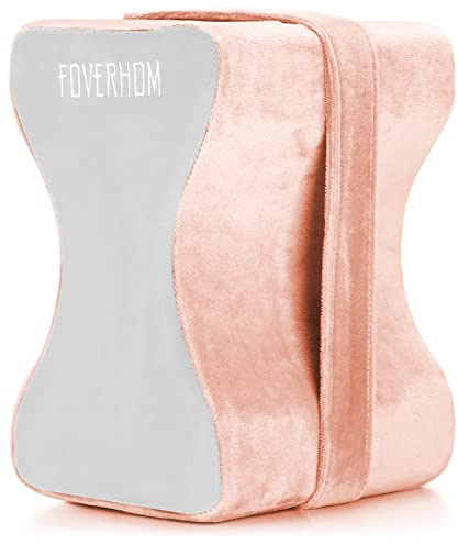 foverhom Memory Foam Knee Pillow,Orthopedic Leg Pillow for Sciatica Relief,Back Pain, Pregnancy, Leg Pain, Hip Pain and Sciatica Relie,Pink