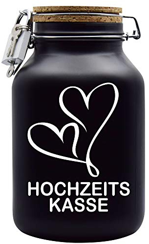 Spardose Hochzeitskasse Geld Geschenk Idee Schwarz XXL