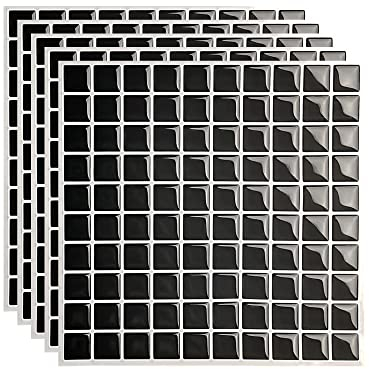 FBBULES 5PCS Adesivi per Piastrelle da Parete, Peel e Stick Backsplash Stick su Piastrelle Mosaico Autoadesive Impermeabili per Soggiorno Cucina Bagno (20 x 20 cm / 7,9 x 7,9 Pollici)
