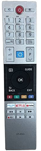 para Mando TV Toshiba ct-8543 Universal Reemplazo para Mando a Distancia Toshiba FHD UHD XUHD TV with Netflix Youtube Buttons - No se Necesita configuración