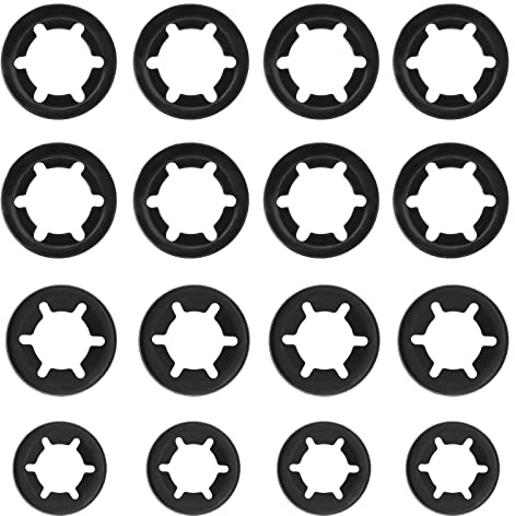 Be In Your Mind 30pcs Rondelles à Dents Internes Compatible avec Mac Allister Tondeuse à Gazon Rondelles de Blocage à Vitesse Rapide Clips de Fixation 7,5mm 9,5mm 10,5mm