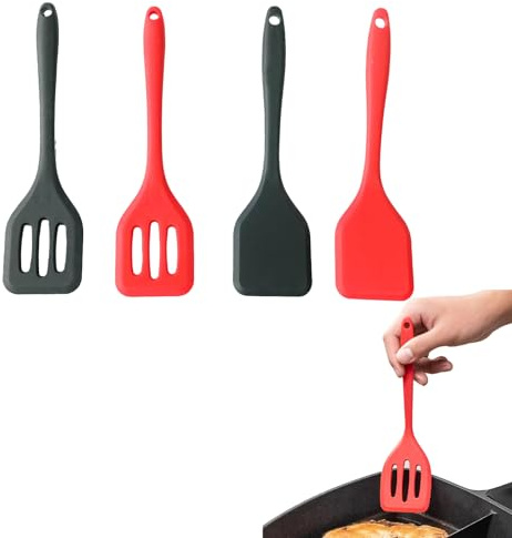 Vastsea 4 Pack Spatules en Silicone, Ustensiles en Silicone, Spatule Patisserie, pour Cuisson et Mélange, Résistant à la Chaleur Anti-Adhésif