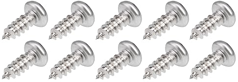 QUARKZMAN 3x8mm Autorroscantes Tornillos x 50uds Inoxidable Acero Phillips Plana Cabeza Auto Rosca Tornillos para Madera Yeso Paneles Plástico, [Plata Gris]