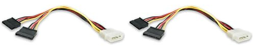 StarTech.com Cavo Adattatore LP4 di Alimentazione a Y, 2 x SATA, 30 cm (Confezione da 2)
