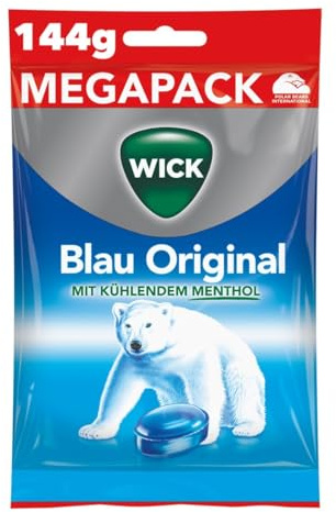 WICK Blau Original Hustenbonbons mit Zucker Megapack - 1er Pack (1 x 144g)