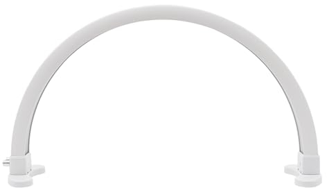 Halbmond-Nagel-Schreibtischlampe, 45W Kosmetiklampe 2700-5600K, Dreifarbig Wimpern-LED-Licht, Kosmetiklampe Halbmond für Schönheit, Hautpflege, Augenbrauen, Erstellung (Weiß)