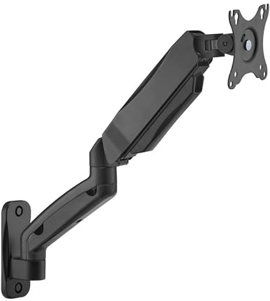 AISENS - WT32TSR-223 - Soporte de Pared Pro Contrapeso Giratorio e Inclinable para Monitor/TV 9Kg (3 Pivotes, 1 Brazo) de 17-32, Negro