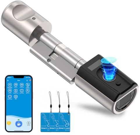 WELOCK Fingerabdruck Schloss 5-in-1 Elektronisches Türschloss Schloss, BLE APP Smart Türschloss RFID-Karte IP65