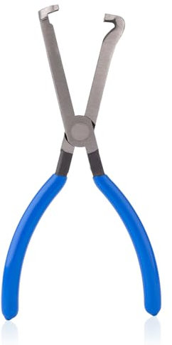 Automotive Electrical Disconnect Pliers, Connector Pliers Spark Plug Pliers Car Electrical Plug Fuel Line Pliers Hose Clip Clamp Pliers for Disconnection The Locking-Push Tab(Blue)