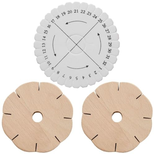 CWPFVQA 2 Intrecciatori per Corda in Legno, 1 Intrecciatore per Corda con Posizione Carta, Disco per Intrecciare Corda Annodata, Disco per Intrecciare Corda in Legno Fatto A Mano per Fai da Te