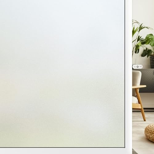 Vinilo Opaco para Ventanas 65 x 200 cm Autoadhesiva Lámina para Ventana Privacidad Estático Opaco, sin Pegamento, Protección Visual, para Dormitorio Oficinas, Mate Puro