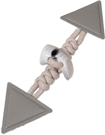 ZENZDS 20 cm 5/10 Paar graue PU-Leder-Horn-Kippknöpfe Leder-Kippknöpfe zum Aufnähen mit Knebelverschluss für Mäntel, Windjacken, Jacken und Kleidung