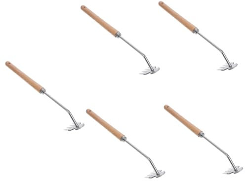 BESPORTBLE 5 Pièces Outils De Désherbage Outil De Désherbage De Jardin Outil D'Extraction De Désherbage Cultivateur De Jardin Désherbeur De Fissures Désherbeurs Manuels Râteau De Jardin Mini