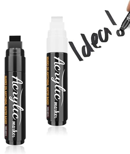 Liquid Chalk Markers, 2 Pack Erasable Pens For Blackboard Glass Window