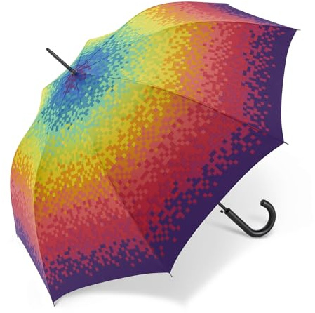 happy rain Regenschirm Rainbow Pixel - Stockschirm