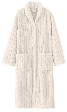 Regali di Natale Vestaglia da Donna di lusso lunga in pile accappatoio sfocato accogliente caldo spa accappatoio da donna strutturato