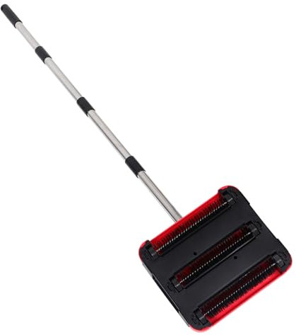MERRYHAPY Quiet Carpet Sweeper Vacuum Broom for Home Hand Push Floor Sweeper Lightweight Non-Electric Roller Brush for Pet Hair Dust Removal Household Use Manual Floor Cleaning Tool
