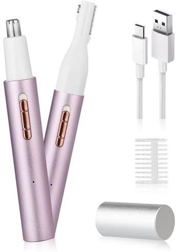 Yunmiss 2026 Rechargeable Nose and Ear Hair Trimmer for Women Men – Painless Facial and Eyebrow Hair Remover, Dual-Edge Blades, IPX7 Waterproof, Compact and Portable Electric Clipper