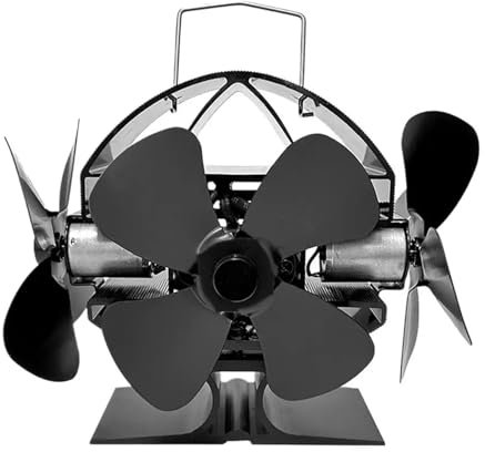 DUNSBY Stove Fan 9/12 Blades Three Headed Stove Fan Heat Powered Fireplace Fan Log Wood Burner Quiet Fan Home Winter Warm Heat Distribution(12 Blades)
