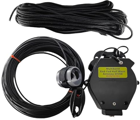 JYR4010-400W End Fed Half Wave Antenna, 400W Shortwave Radio Antenna for Ham Radio, 4 Band 10m 15m 20m 40m Long Wire, 1:64 Balun No Tuning