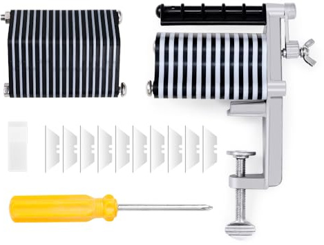 Goodcrafter Leather Strip Cutter with 10 Blades | Leather Table Top Lace Cutter Leather Cutting Tool for Fringe Braiding Strip Belts and Laces