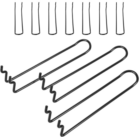 Gadpiparty 10 Stück Lochwandhaken 15cm, Doppelarm Werkzeugwand Haken aus Edelstahl, Schwarze Pegboard Haken für Werkstatt, Garage und Stecktafel Organisation