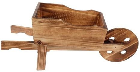 VICASKY Zier Schubkarren Pflanzgefäß für Kleine Sukkulenten | Vintage, Stilvoll und Modern, für Veranda oder Schaufenster, Dekorative Kombinationsform