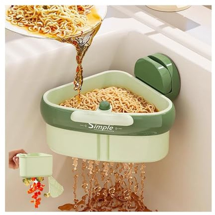 Abtropfkorb für Spülbecken,Sieb für Spülbecken,zum Einhängen,Abtropfsieb Spülbecken,Sink Strainer Basket,Abflusssieb Abtropfkorb Spüle Sieb für Essensreste In Küche Waschbecken (Grün)