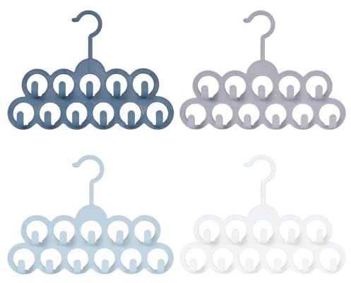 4 Pezzi Porta Cravatte, Porta Sciarpe, Organizer in Polipropilene Ispessito per Sciarpe, Cinture, Foulard, Cravatte e Accessori