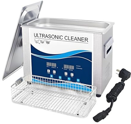 EpyGnom Professional Lab Ultrasonic Cleaners Sonic Jewellery Cleaner Machine with Heater Timer and Degassing Digital Ultrasonic Parts Cleaner for Dental Glasses Jewelry Small Parts 304-4.5L