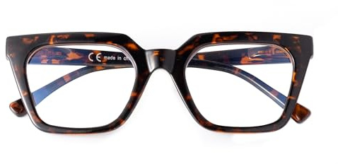 SKYWAY Occhiali Oversize con Filtro Luce Blu per Donna, Eleganti Occhiali da Computer Retrò con Montatura Quadrata Cat Eye e Filtro Luce Blu, Anti-affaticamento degli Occhi & Anti-riflesso UV