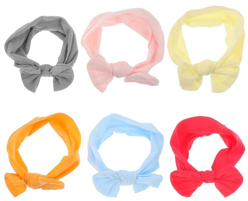 ARTSEWPLY 6 pezzi Fasce Neonata Elastiche in Nylon con Cerchietti Morbidi per Bambina Accessori Capelli Adatti Ogni Occasione Completo per Ragazzo Ragazza e Bambine