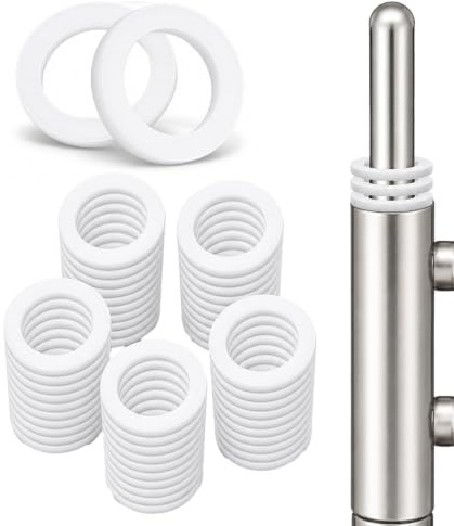 100 PCS Rondelles Pour Gonds de Porte 10,2 x 15 mm, Entretoises en Nylon pour Charnière, Bagues de Paumelle 1 mm et 2 mm, Réduction du Bruit et Protection Contre l'Usure pour Portes