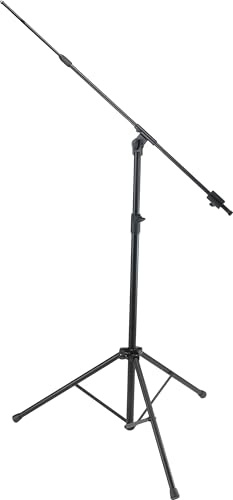 Quiklok UE Thread Studio Mikrofonstativ/Mikrofonständer mit teleskopischem Galgen, Schwarz